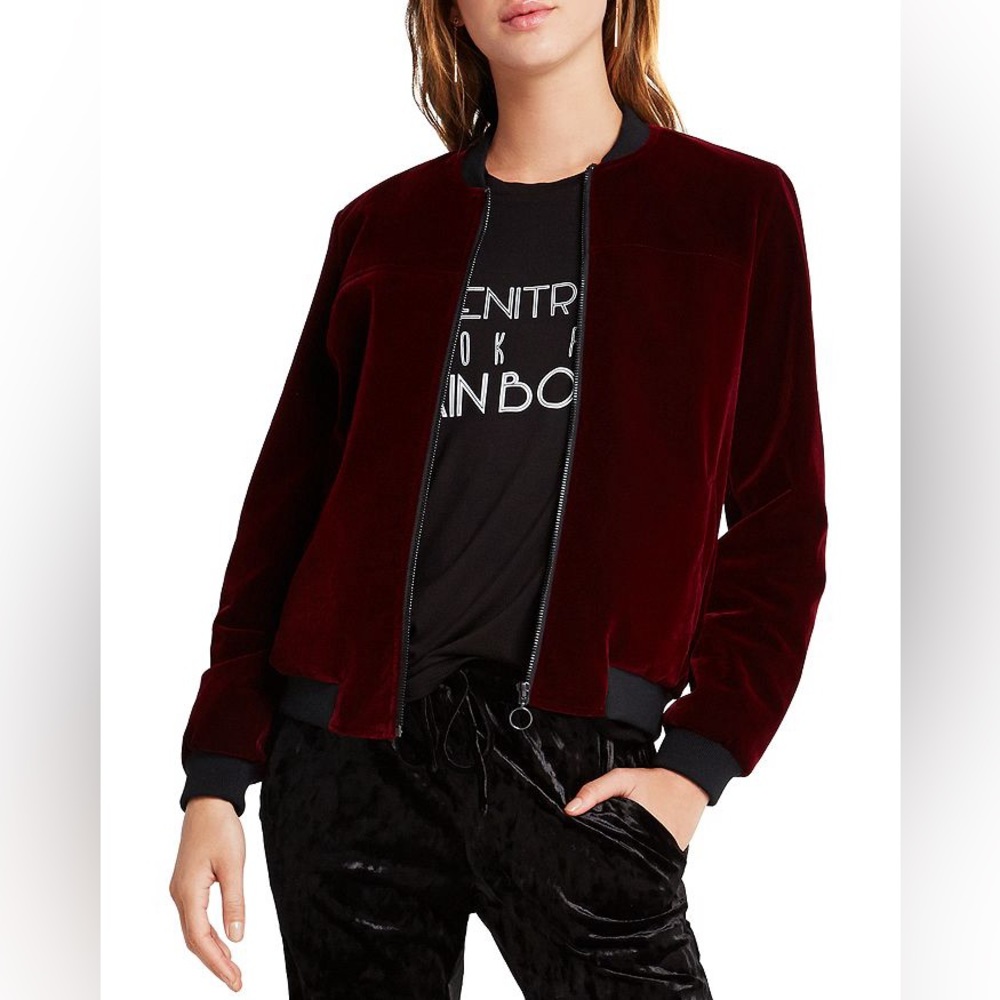 BCBGeneration Velvet Bomber Jacket size Small